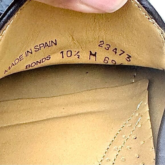 Mezlan Genuine Crocodile Tassel Loafers Brown Leather Men’s Shoes 10.5 Spain - Picture 10 of 11